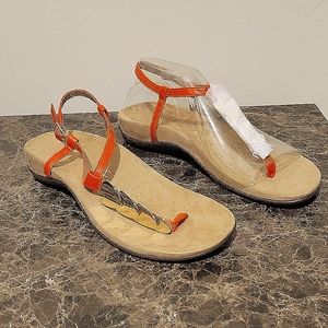 Vionic "Rest Miami" orange strappy sandles